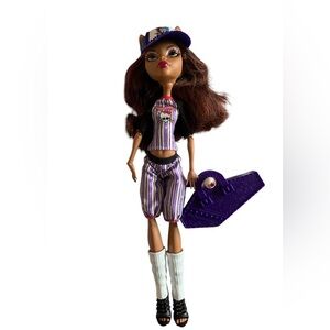 Monster High Ghoul Sports Baseball Clawdeen Wolf Mattel Collectible Toy Doll